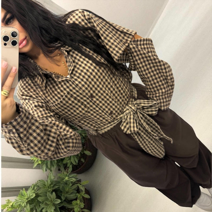 Camicia Quadri con Spallina