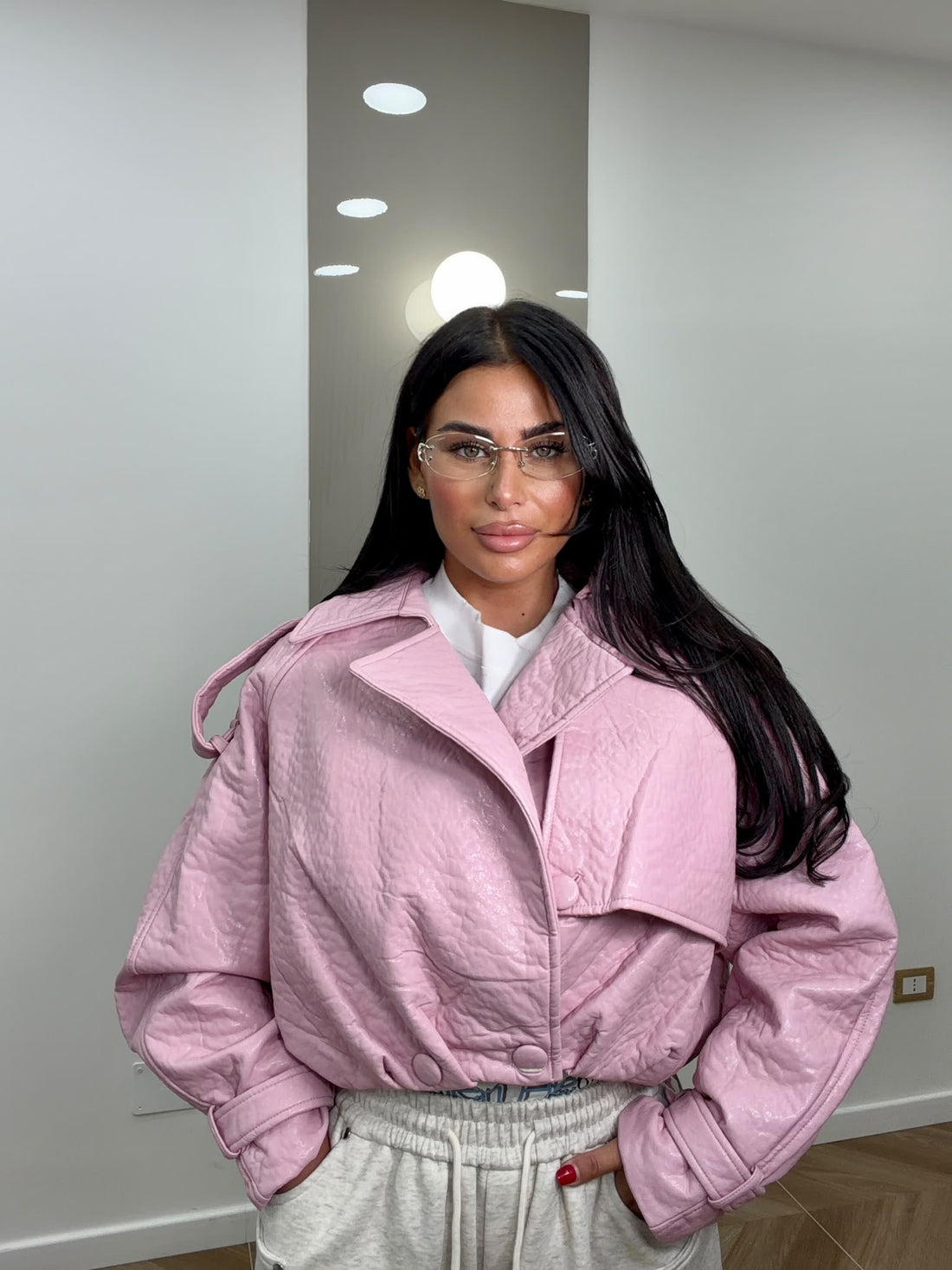 Bomber Crop Pink