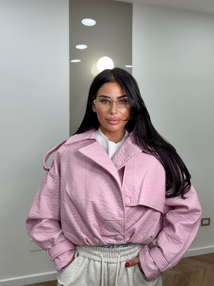 Bomber Crop Pink